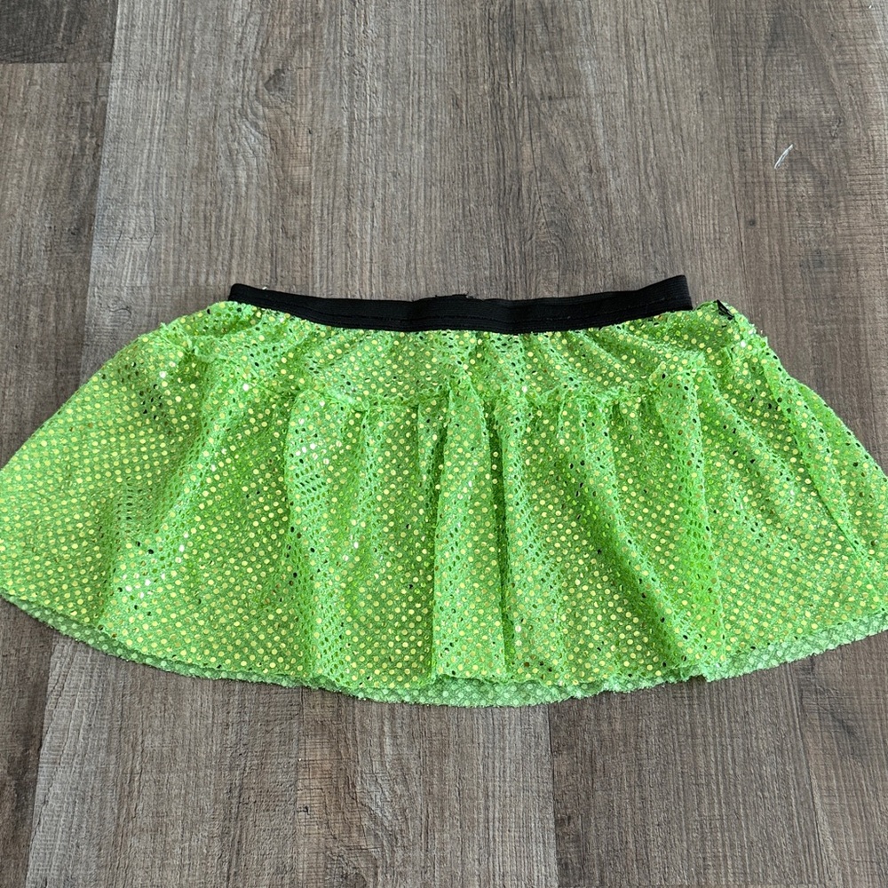 Sparkle Athletic Lime Green Skirt
